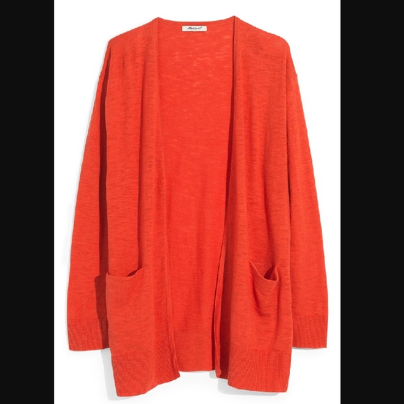 Madewell Sweaters - MADEWELL Summer Ryder Cardigan Sweater orange L